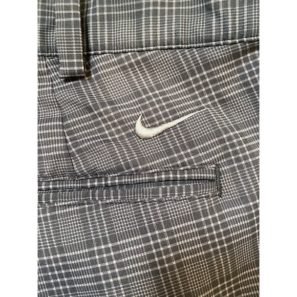 Nike Golf Dri-Fit Shorts Mens Size 38 Gray ‎ Plaid Performance - Picture 2 of 9